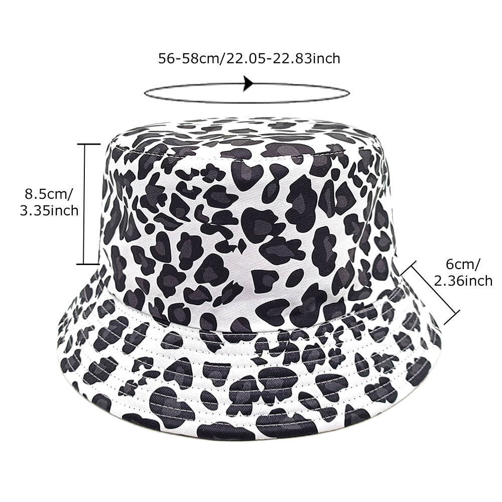 Wholesale Leopard print double sided bucket hat